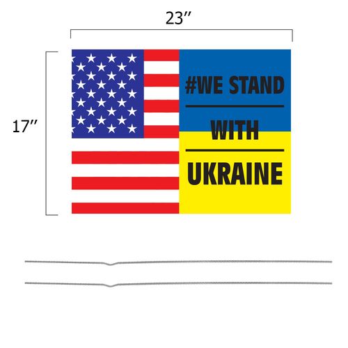 USA Stands with Ukraine sign dimensions