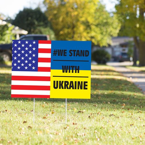 USA Stands with Ukraine Yard Sign