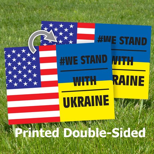 Yard sign features double-sided printing