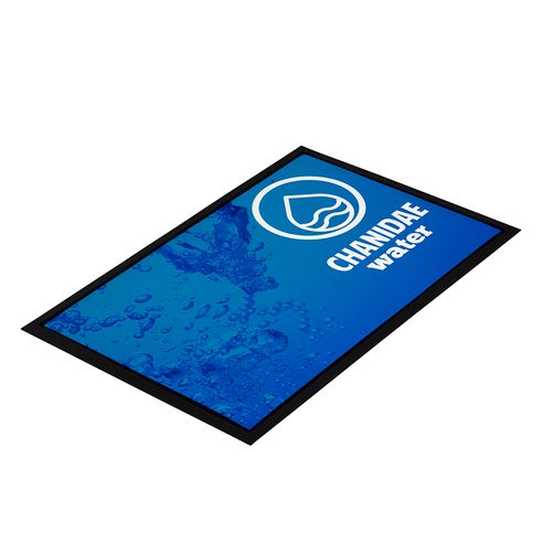 High-resolution custom printed logo floor mats