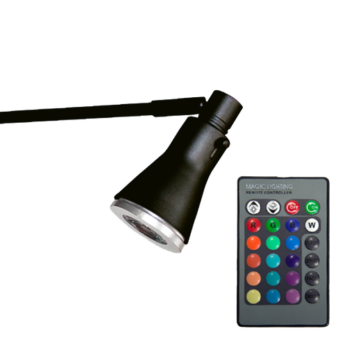 Included remote control lets you change the color of the light or set it to color changing loop