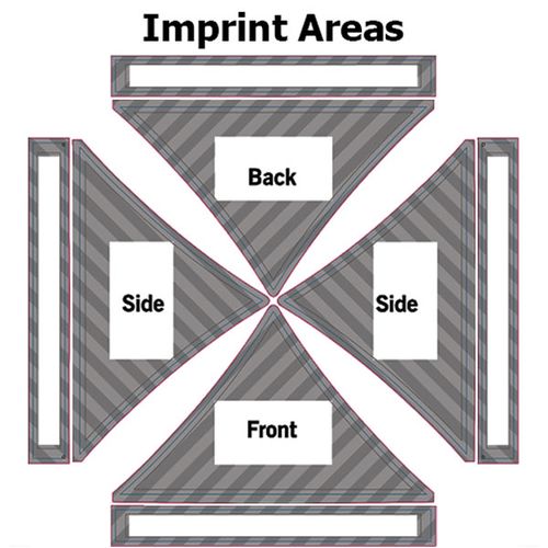 Printable Areas for Logo Print Tents