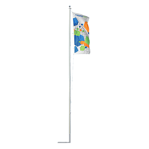 Vertical tailgate flag & pole