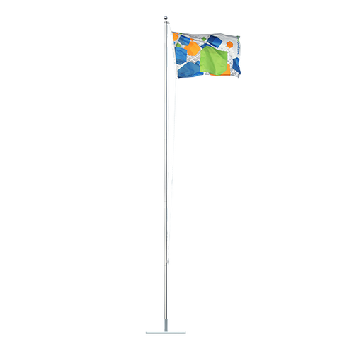 Flagpole Standard with Cross Stand XXL with landscape print