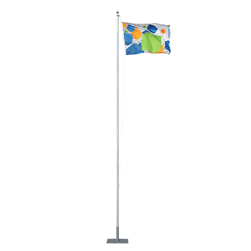 Flagpole Standard with Base Plate 22" x 22" with landscape print
