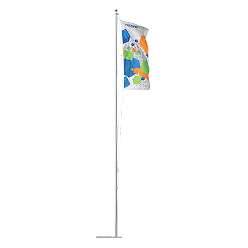 Flagpole Standard with Car Base Deluxe with portrait print