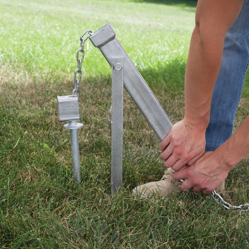 Steel Ground Stake Puller removes Ground Stakes with ease
