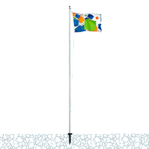 Fly your landscape flag with the Ground Stake concreted into the ground