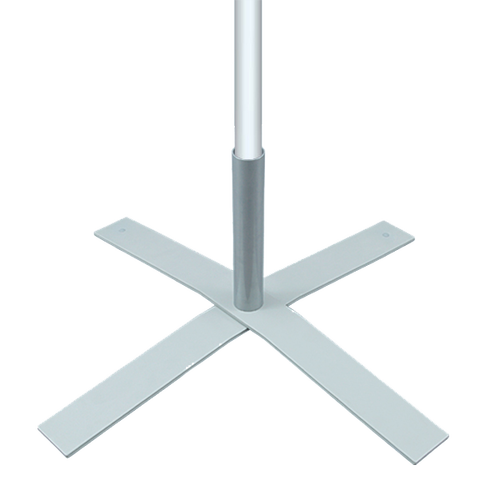 Pole fits inside Cross Stand XXL when using the PVC pipe as adapter