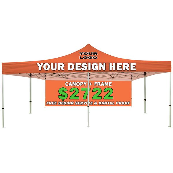 Vispronet Red 10x20 Aluminum Carport Canopy Tent with 10x20 Full Walls, 10x10 Full Walls, Roller Bag, and Stake Kit - 5