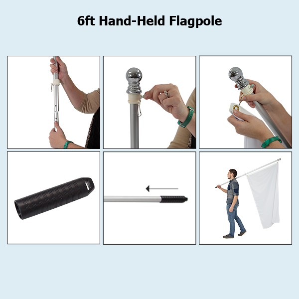 The hand-held option comes with a hand grip The hand-held option comes with a hand grip