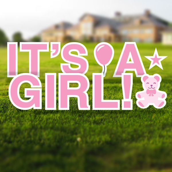 it's a girl yard signs
