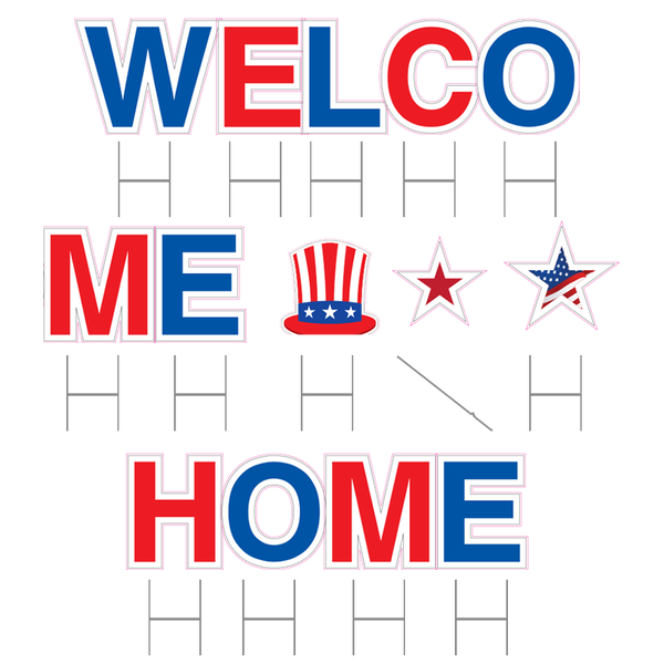 Letters are placed into front lawns with the included stakes Letters are placed into front lawns with the included stakes