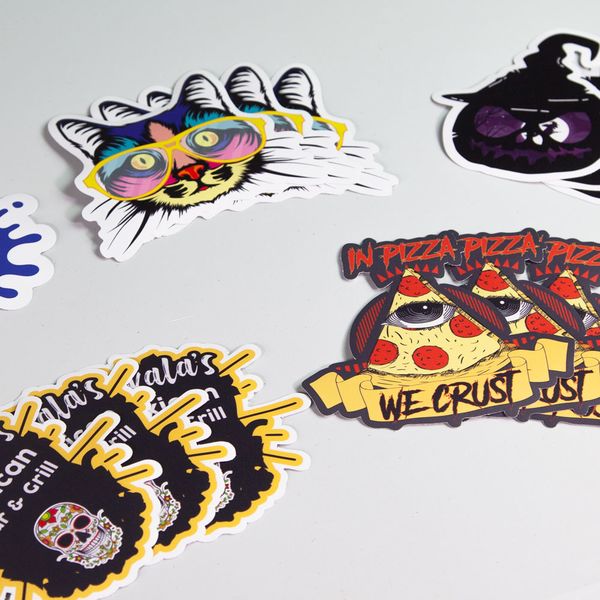 Get custom die cut stickers in whatever contoured shape you wish Custom Die Cut Stickers Designs