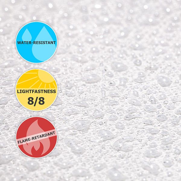 Display your tent outdoors with the water-resistant canopy and wall fabric