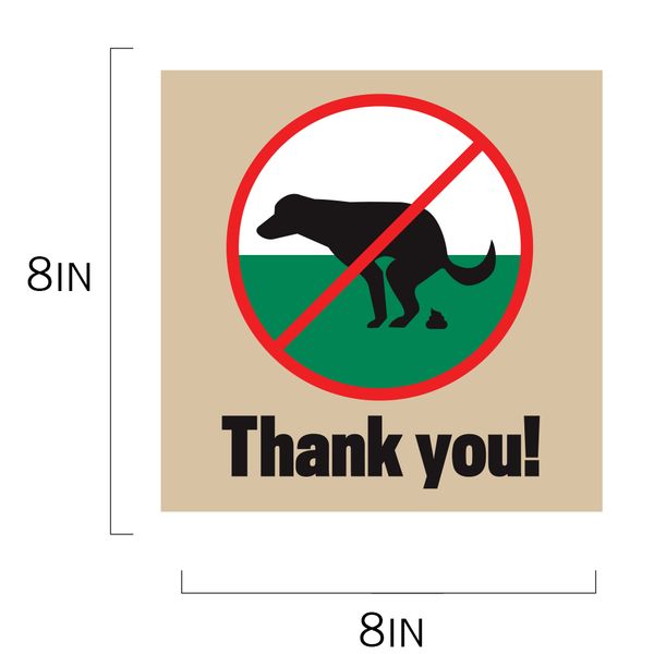 Sign measures 23" x 17" and includes 2 beefy stakes for assembly