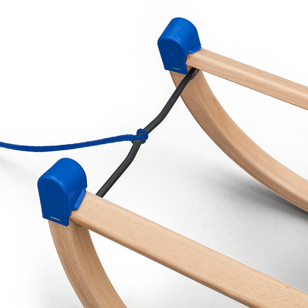 Pulley rope attaches to the front of the sled