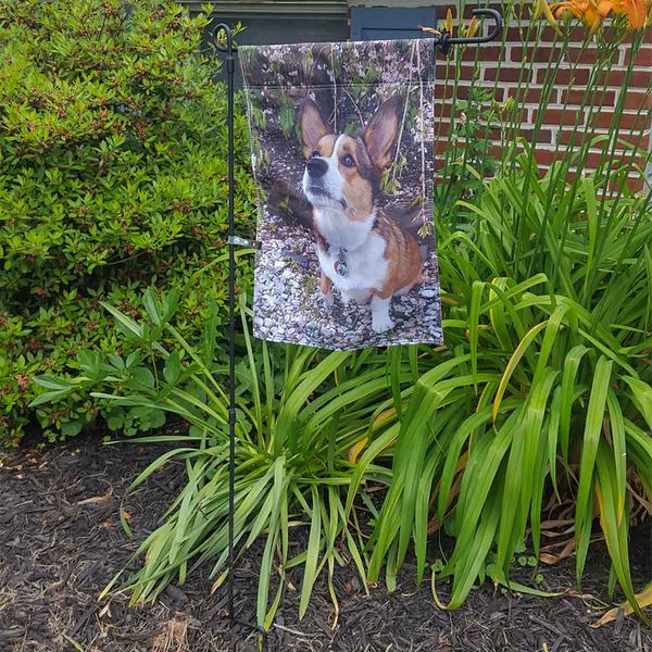 Garden flag set up