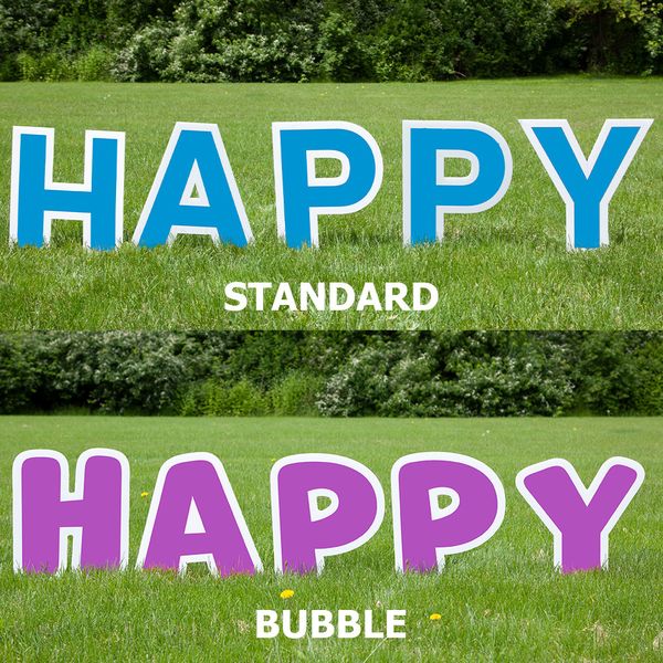 Bubble and standard font