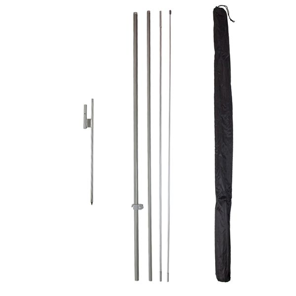 Set includes ground sleeve, standard pole set, and carrying case