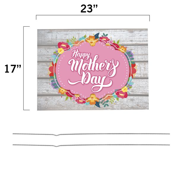 Happy Mother's Day Yard Sign Dimensions