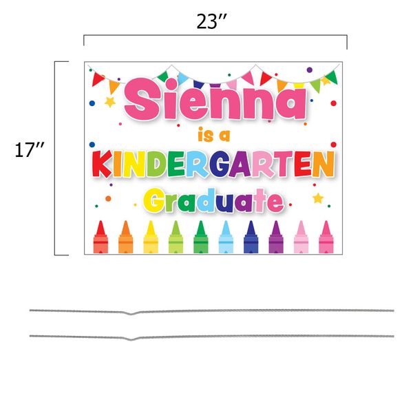 Dimensions for the elementary school yard sign Elementary School Graduation Yard Sign