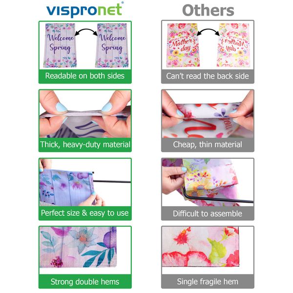 Our garden flag compared to others High-quality materials