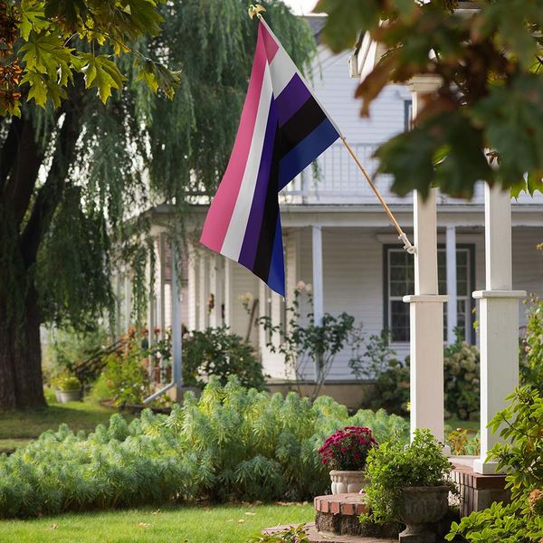 The gender fluid flag is perfect for flag poles Gender fluid flag with a flagpole