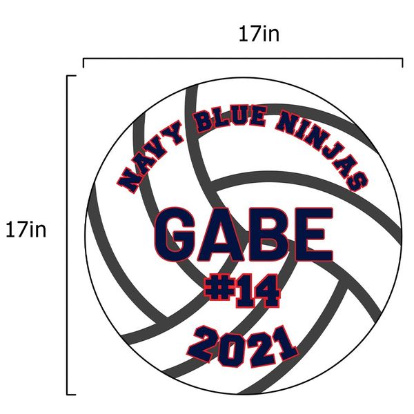 Volleyball yard sign dimensions