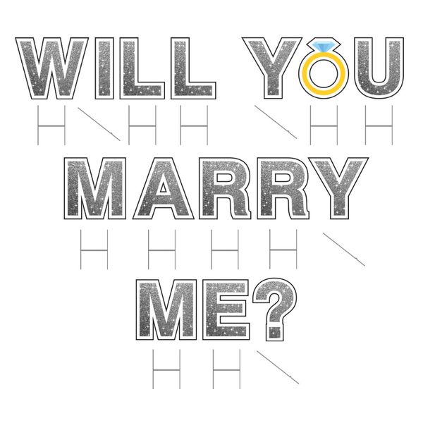 Marry me signs come with stakes for easy set up Marry me signs with stakes