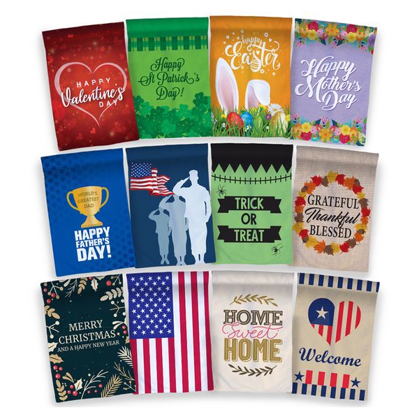 Seasonal garden flags set 12-pack Seasonal garden flags set 12-pack