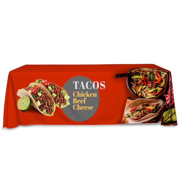 Custom Tablecloths Custom tablecloth with food theme