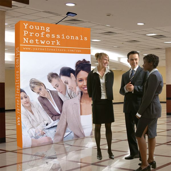 Fabric pop up straight displays are perfect for presentations display being presented