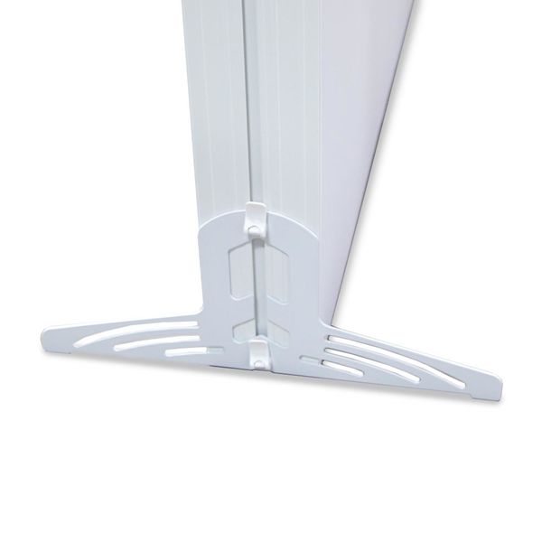 Metal bracket for stabilizing the hardware White plastic piece  with a metal bracket