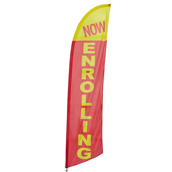 Now enrolling feather flags