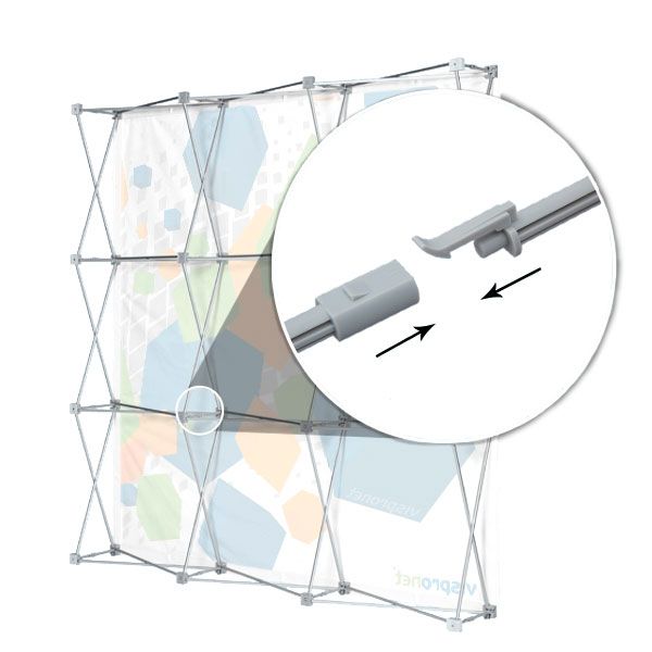 Simply snaps into place - no tools required Tool free assembly