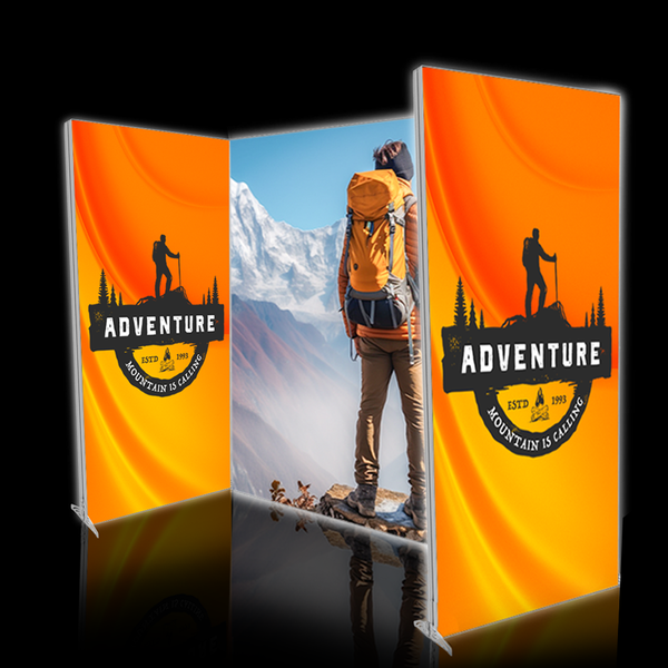 Modular lightbox display with a fully customized print Fully customized modular lightbox display