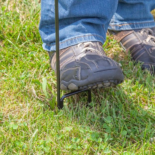 Gently push into the ground Flag installation