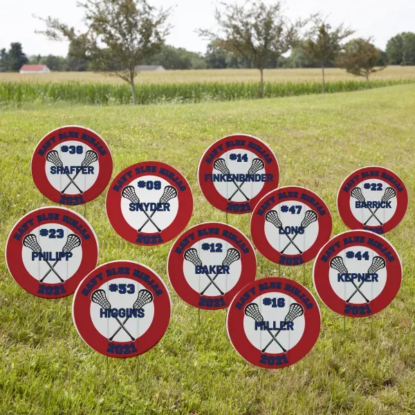 Team lacrosse yard signs
