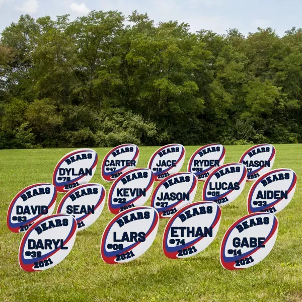 Team rugby yard signs