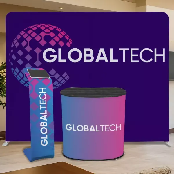 Tradeshow booth 10 with a background