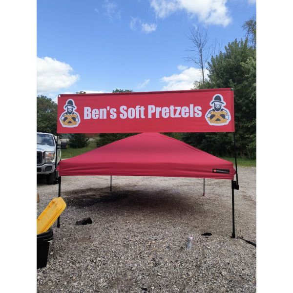 Canopy billboard banner for soft pretzels Canopy Billboard Banner