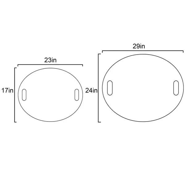 Oval sizes