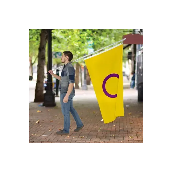 Carry your pride flag on a handheld pole