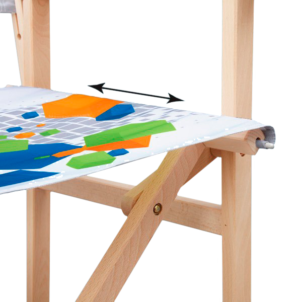 The Promotional Director's Chair has a natural beechwood frame that is Forest Stewardship Council® certified