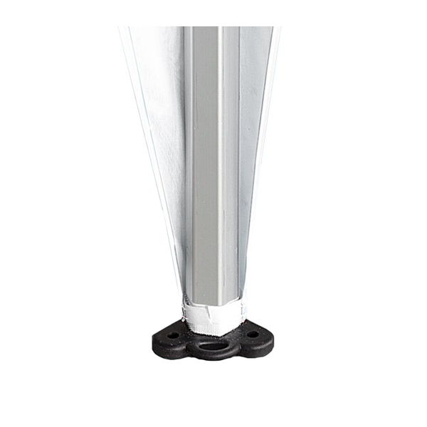 Loop at the bottom of the tent frame leg keeps your banners on tight