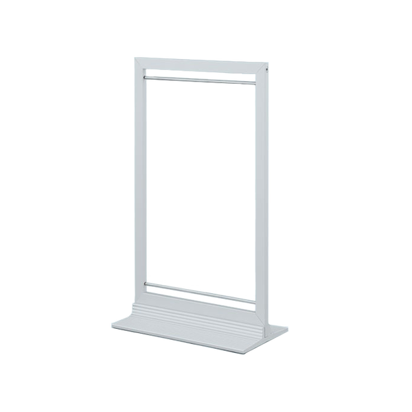 Aluminum frame provides a sleek, modern look