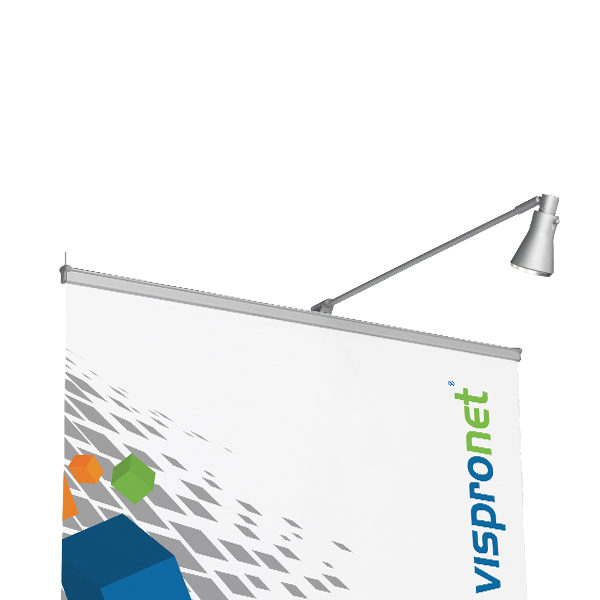 The light attaches tightly to the top of the banner stand
