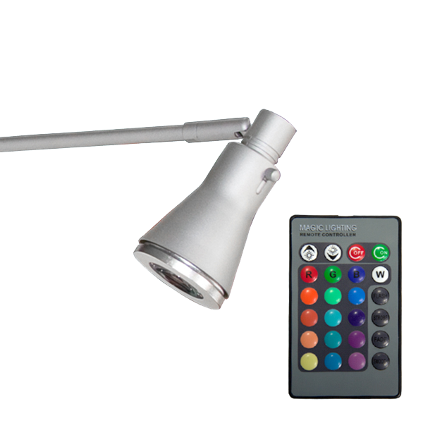 Included remote control lets you change the color of the light or set it to color changing loop