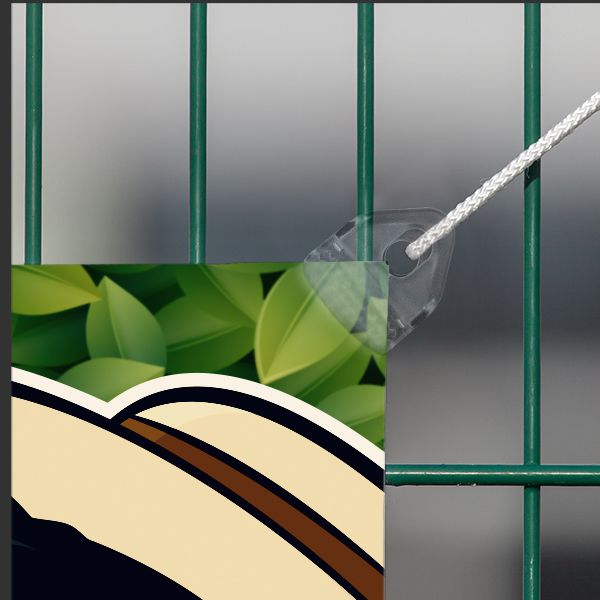 Easily attach to corners of non-rigid signs and banners